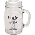 16 Oz. Mason Drinking Jar w/Handle